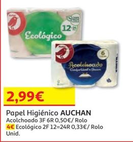 Oferta de Auchan - Papel Higiénico  por 2,99€ em Auchan