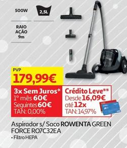 Oferta de Rowenta - Aspirador S/ Saco Green Force RO7C32EA por 179,99€ em Auchan