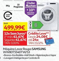 Oferta de Samsung - Maquina Lavar Roupa  WW80T554DTW/S3 por 499,99€ em Auchan