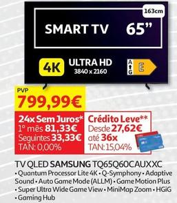Oferta de Samsung - TV Qled  TQ65Q60CAUXXC por 799,99€ em Auchan