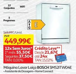 Oferta de Bosch - Máquina Lavar Loiça SMS2ITW04E por 449,99€ em Auchan