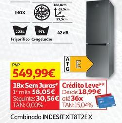 Oferta de Indesit - Combinado  XIT8T2E X por 549,99€ em Auchan