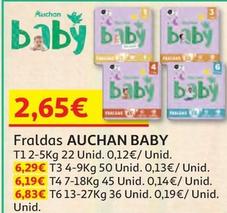 Oferta de Auchan Baby - Fraldas por 2,65€ em Auchan