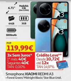 Oferta de Xiaomi - Smartphone REDMI A3 por 119,99€ em Auchan