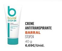 Oferta de Barral - Creme Antitranspirante  por 6,69€ em Auchan