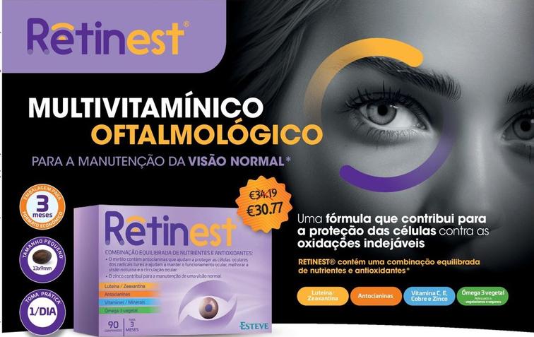 Oferta de Retinest - Suplemento 90 Comp por 30,77€ em Auchan
