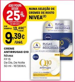 Oferta de Nivea - Creme Antirrugas Q10 por 9,39€ em Intermarché