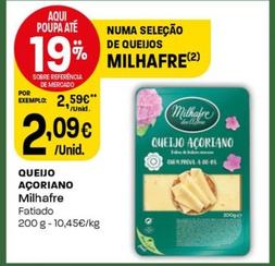 Oferta de Milhafre - Queijo Açoriano por 2,09€ em Intermarché