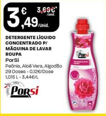 Oferta de Porsi - Detergente Líquido Concentrado P/ Máquina De Lavar Roupa por 3,49€ em Intermarché