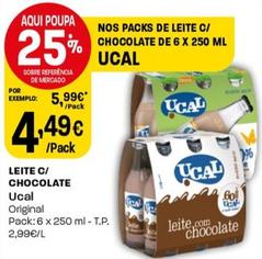 Oferta de Ucal - Leite C/ Chocolate por 4,49€ em Intermarché
