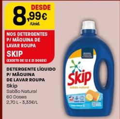 Oferta de Skip - Detergente Líquido P/ Máquina De Lavar Roupa por 8,99€ em Intermarché