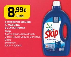 Oferta de Skip - Detergente Líquido P/ Maquina De Lavar Roupa por 8,99€ em Intermarché