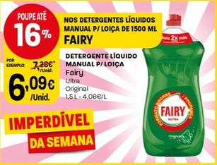 Oferta de Fairy - Detergentes Líquidos Manual P/Loiça por 6,09€ em Intermarché