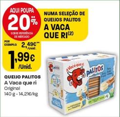 Oferta de A Vaca Que Ri - Queijo Palitos por 1,99€ em Intermarché