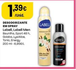 Oferta de Labell - Desodorizante Em Spray por 1,39€ em Intermarché