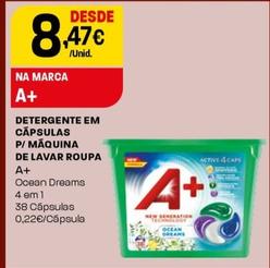 Oferta de A+ - Detergente Em Capsulas P/ Máquina De Lavar Roupa por 8,47€ em Intermarché