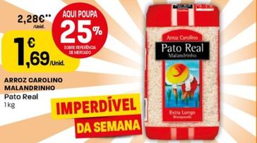 Oferta de Pato Real - Arroz Carolino Malandrinho por 1,69€ em Intermarché