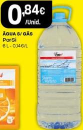 Oferta de Porsi - Água S/gas por 0,84€ em Intermarché