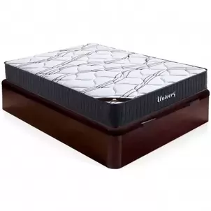 Oferta de Pack sommier CASINO BOX 160x200cm (wengué) + colchão UNIVERS por 599€ em Homy Casa