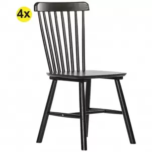 Oferta de Pack 4 cadeiras JACOB (preto) por 169€ em Homy Casa