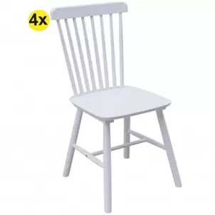 Oferta de Pack 4 cadeiras JACOB (branco) por 169€ em Homy Casa