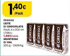 Oferta de Gresso - Leite C/ Chocolate por 1,4€ em Intermarché