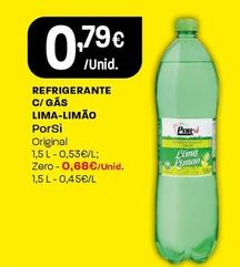 Oferta de Porsi - Refrigerante C/Gas Lima-limão por 0,79€ em Intermarché