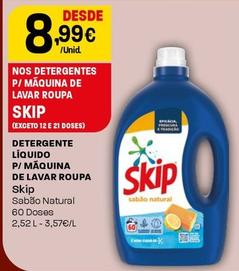 Oferta de Skip - Detergente Líquido P/ Máquina De Lavar Roupa por 8,99€ em Intermarché