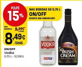 Oferta de On/Off  - Vodka por 8,49€ em Intermarché