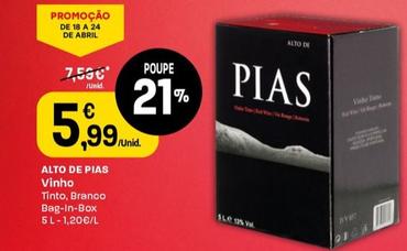 Oferta de Pias - Alto De Pias Vinho por 5,99€ em Intermarché