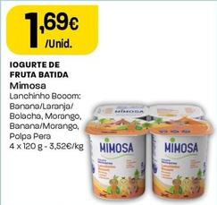 Oferta de Mimosa - Iogurte De Fruta Batida por 1,69€ em Intermarché