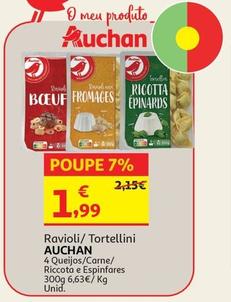 Oferta de Auchan - Ravioli 4 Queijos  por 1,99€ em Auchan