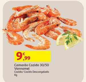 Oferta de Camarão Cozido 30/50 Vannamei  por 9,99€ em Auchan