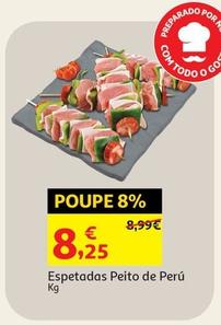 Oferta de Espetadas Peito De Peru por 8,25€ em Auchan