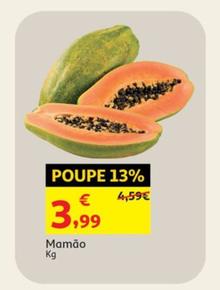 Oferta de Mamão por 3,99€ em Auchan