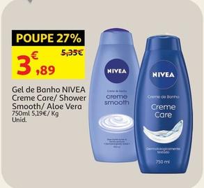 Oferta de Nivea - Gel De Banho Aloe Vera por 3,89€ em Auchan