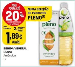 Oferta de Pleno - Bebida Vegetal por 1,89€ em Intermarché