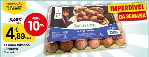 Oferta de Zezerovo - 24 Ovos Frescos por 4,89€ em Intermarché