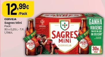 Oferta de Sagres Mini - Cerveja por 12,99€ em Intermarché