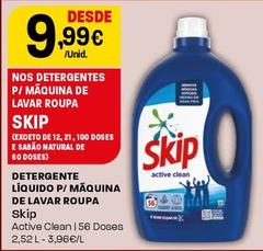 Oferta de Skip - Detergente Líquido P/ Máquina De Lavar Roupa por 9,99€ em Intermarché