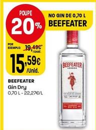 Oferta de Beefeater - Gin Dry por 15,59€ em Intermarché