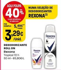 Oferta de Rexona - Desodorizante Roll On por 3,29€ em Intermarché