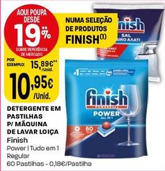 Oferta de Finish - Detergente Em Pastilhas P/ Máquina De Lavar Loiça por 10,95€ em Intermarché