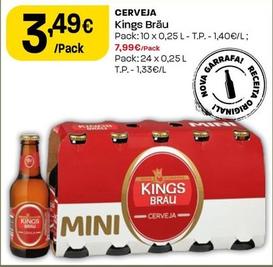 Oferta de Kings Brau - Cerveja por 3,49€ em Intermarché
