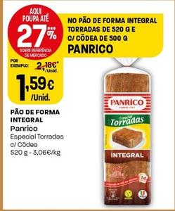 Oferta de Panrico - Pão De Forma Integral por 1,59€ em Intermarché