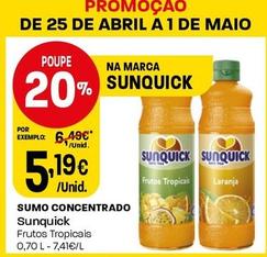 Oferta de Sunquick - Sumo Concentrado por 5,19€ em Intermarché