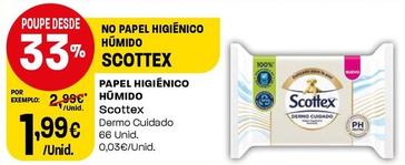 Oferta de Scottex - Papel Higiênico Humido por 1,99€ em Intermarché