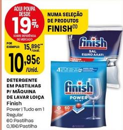 Oferta de Finish - Detergente Em Pastilhas P/ Máquina De Lavar Loica por 10,95€ em Intermarché