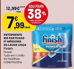 Oferta de Finish - Detergente Em Pastilhas P/ Máquina De Lavar por 7,99€ em Intermarché