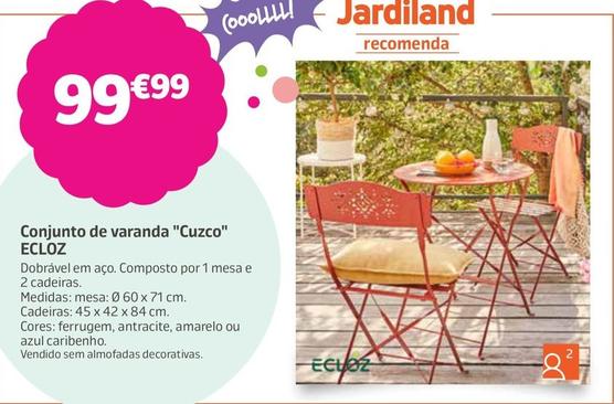 Oferta de Ecloz - Conjunto De Varanda "Cuzco" por 99,99€ em Jardiland